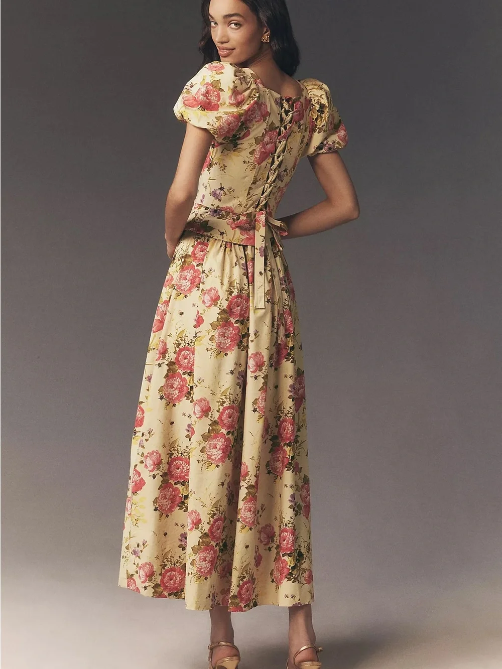 Anthropologie / BHLDN Puff-Sleeve Corset A-Line Dress 🌸🧚🏼‍♀️🌸🌸🌷🧚🏼‍♀️🌸🌼🌼💐💐🌼